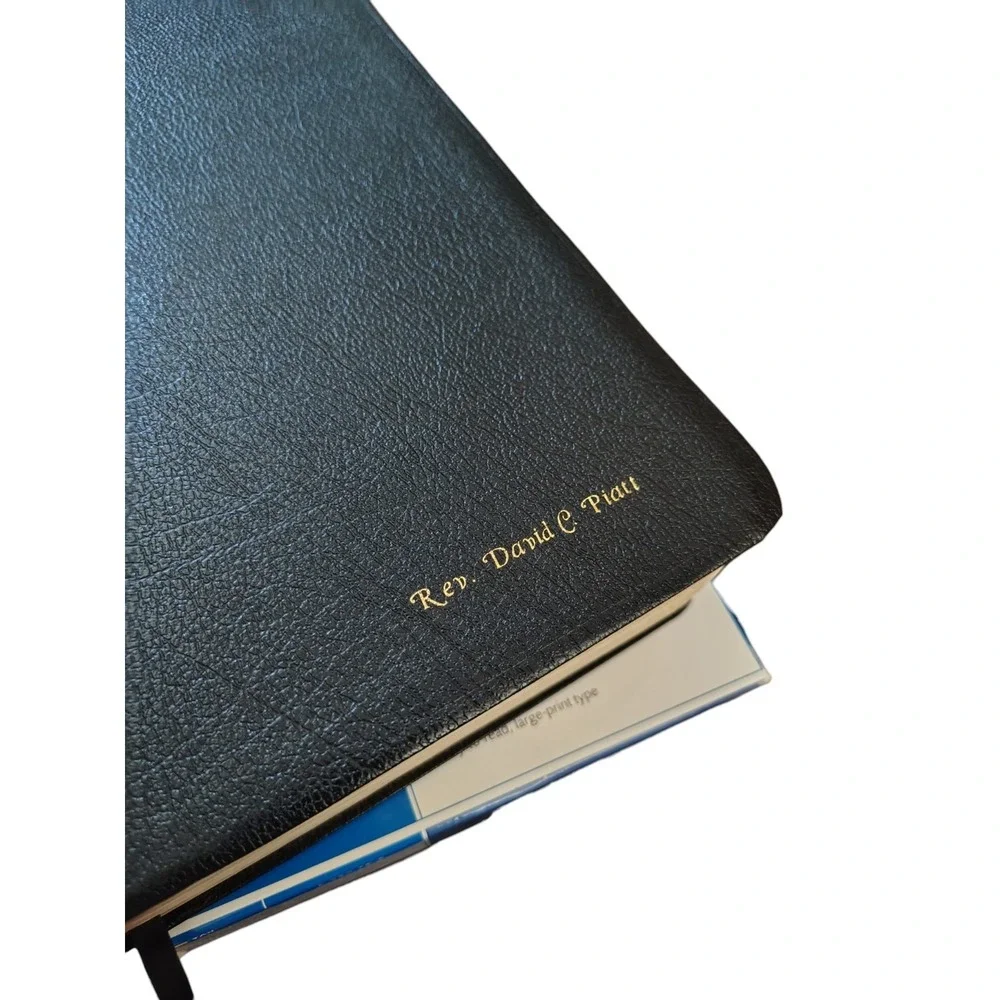 NIV Large Print Reference Study Bible Black Bonded Leather Cover Zondervan NIB